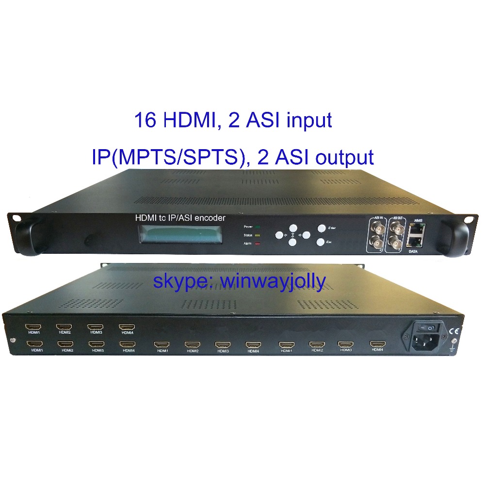 16 HDMI to IP/ASI encoder, 1080P Multi-Channel encoder, HDMI input and ...