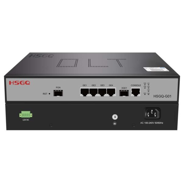 1 GPON OLT 4 GE RJ45 ports, 2SFP+(10GE) optical uplink ports, 1 pon ports GPON OLT, HSGQ-G01